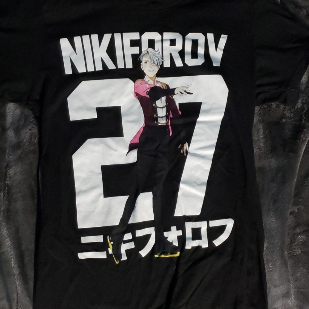Viktor nikiforov #27 graphic tee yuri on ice